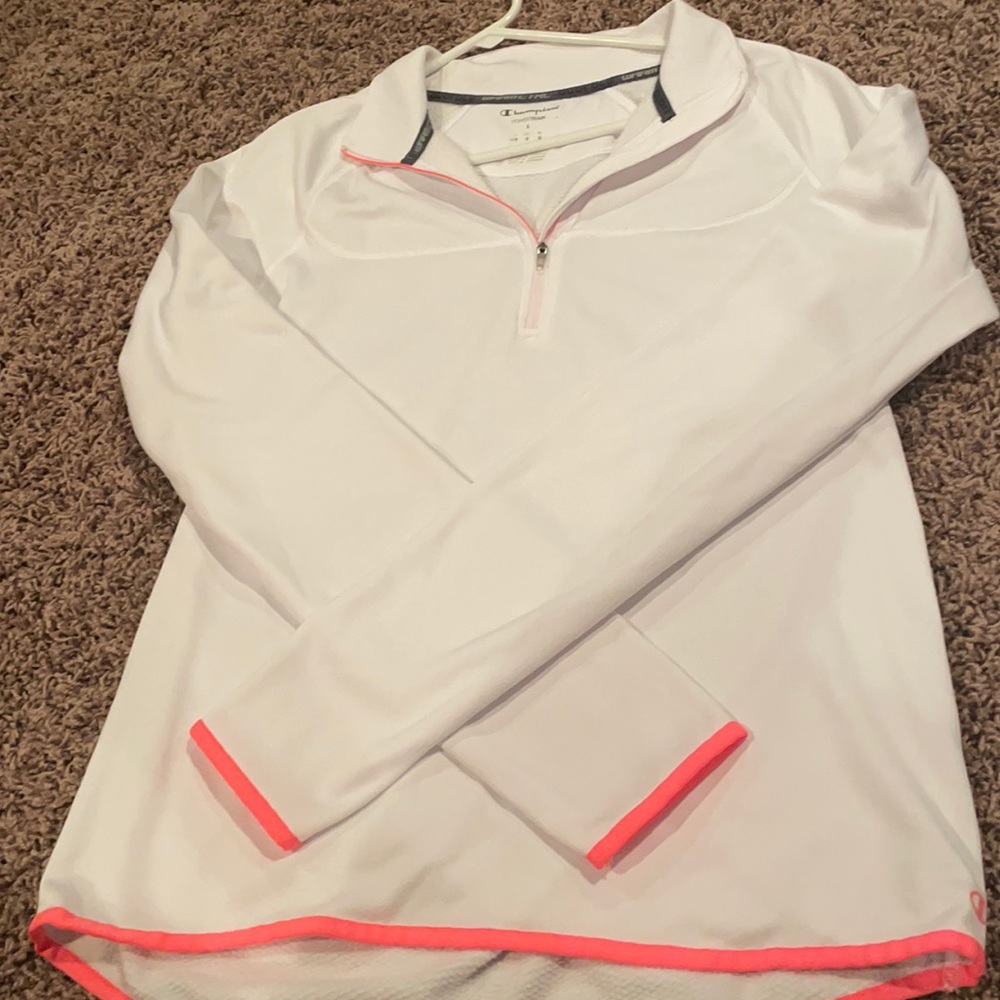 Champion brand- white & melon 1/4 zip